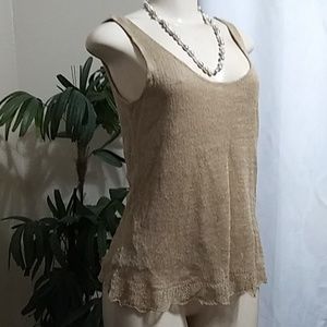 WOMAN RALPH LAUREN SLEEVELESS TOP GOLD BROWN. SIZE